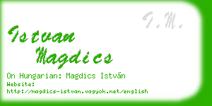 istvan magdics business card